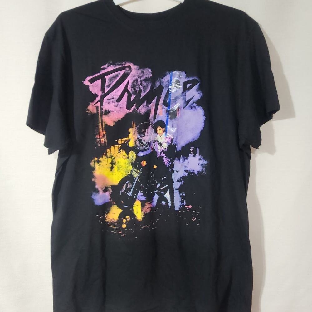 Prince graphic black t-shirt size large men